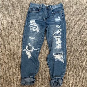 Distressed Boyfriend Fit Jeans